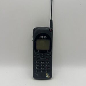 Vintage Nokia 918 Cell Phone Fido Black Brick Mobile w Antenna Charger For Parts